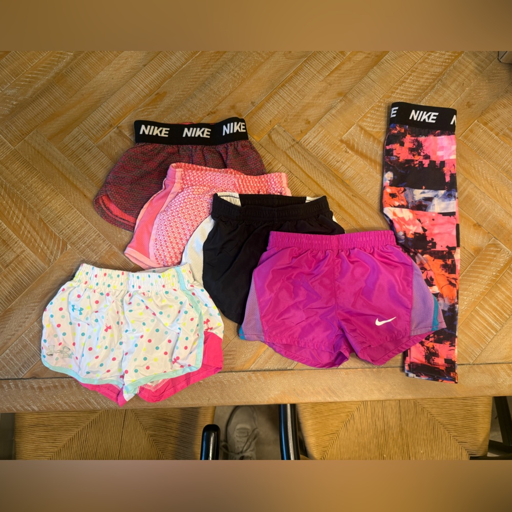Nike and Under Armour Toddler Girls Shorts and Leggings Bundle 2t